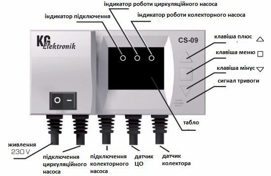 Автоматика KG Elektronik CS-09 для сонячного колектора