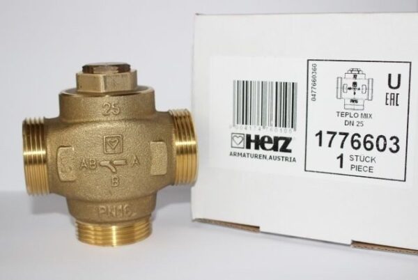 Термозмішуючий клапан HERZ TEPLOMIX DN25 1 1/4″ (61°С)