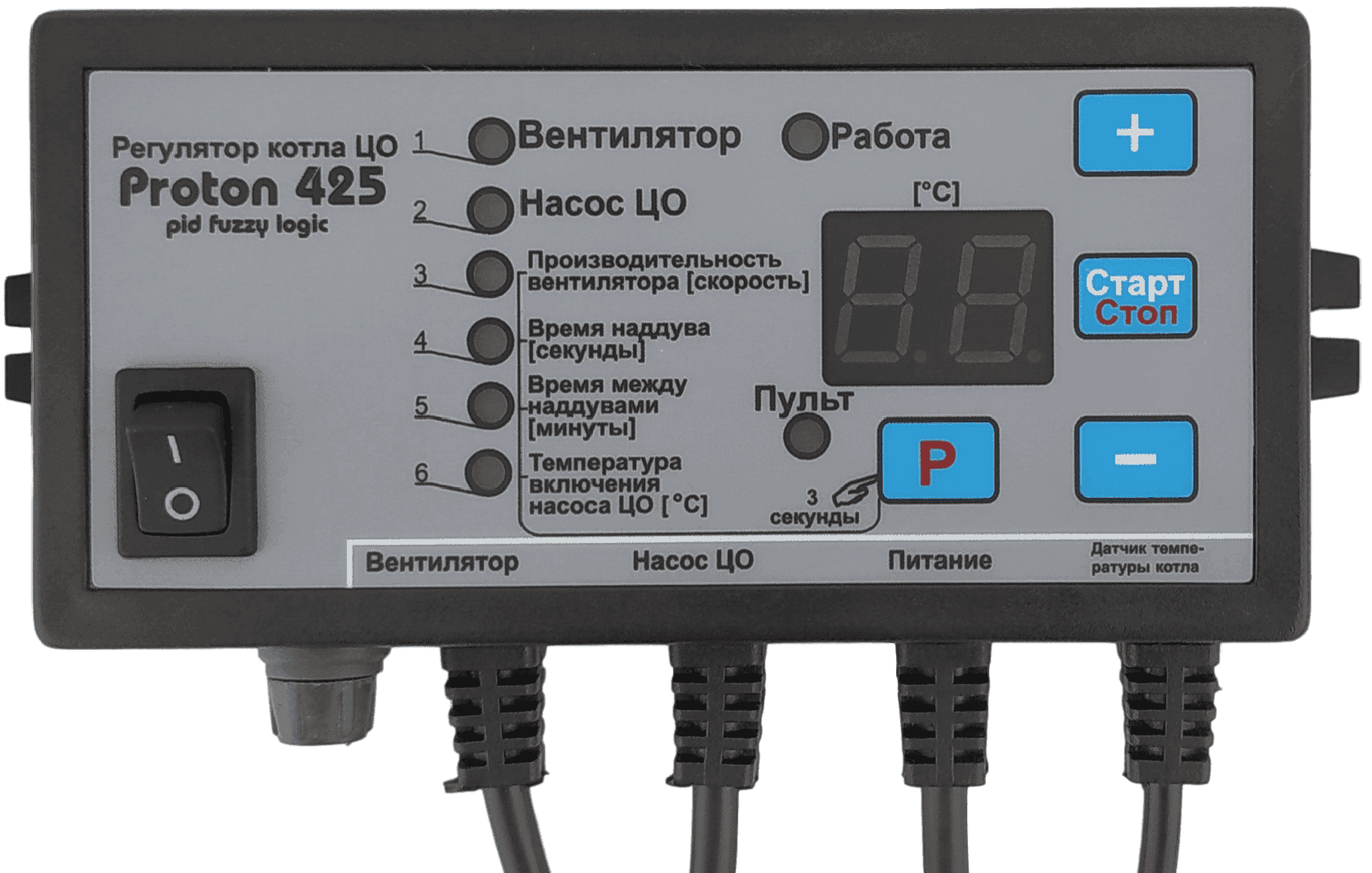 Автоматика для твердопаливного котла Prond Proton 425 PID (на 1 насос і 1 вентилятор) 2 Proton 425PID Teplopult 1